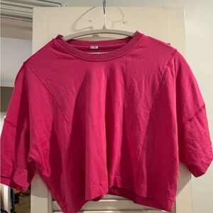 Beach Riot Fuchsia Crop Top